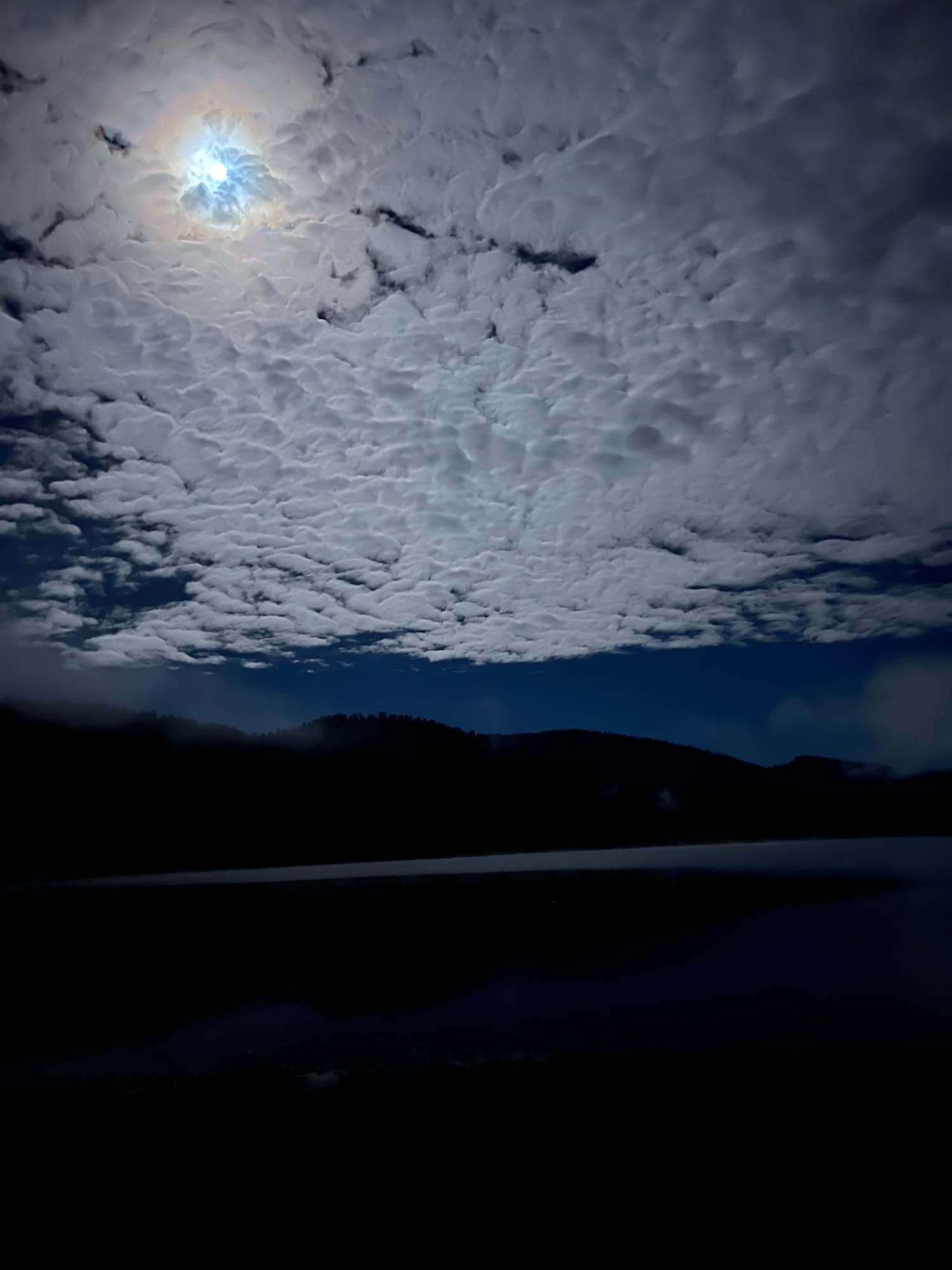 Full Moon fishing at Lemon Reservoir, Lemon Reservoir